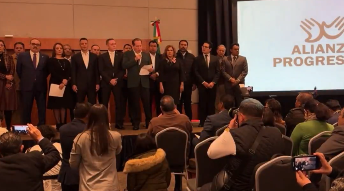 Un grupo de expriistas, liderados por figuras como el exgobernador del Estado de México, Eruviel Ávila, anunciaron la formación de la Alianza Progresista con el propósito de esta coalición es brindar su respaldo a Claudia Sheinbaum.