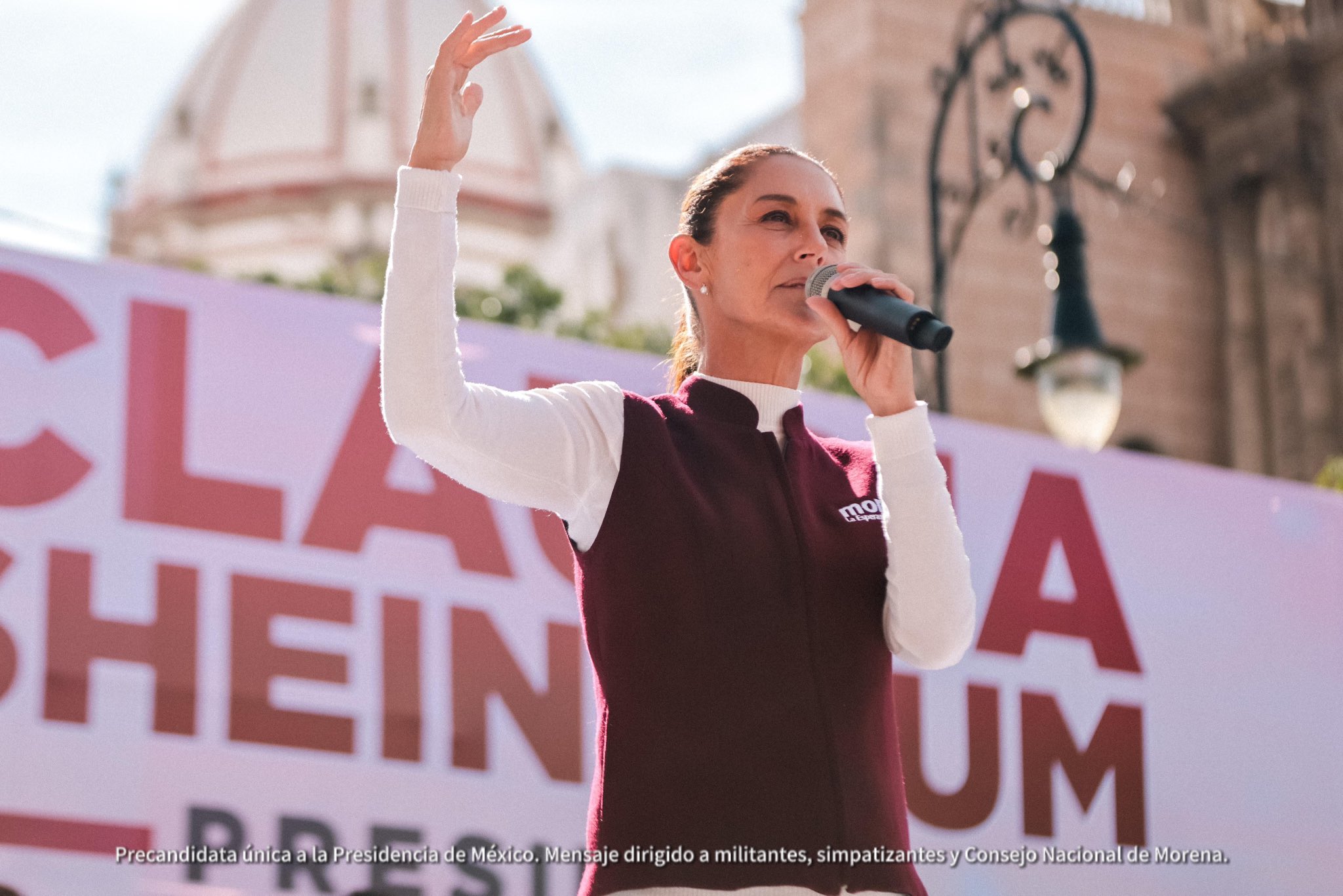 Claudia Sheinbaum anuncia su registro como candidata presidencial y arranque de campaña