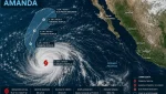 La tormenta tropical Amanda mantiene una trayectoria sobre aguas abiertas