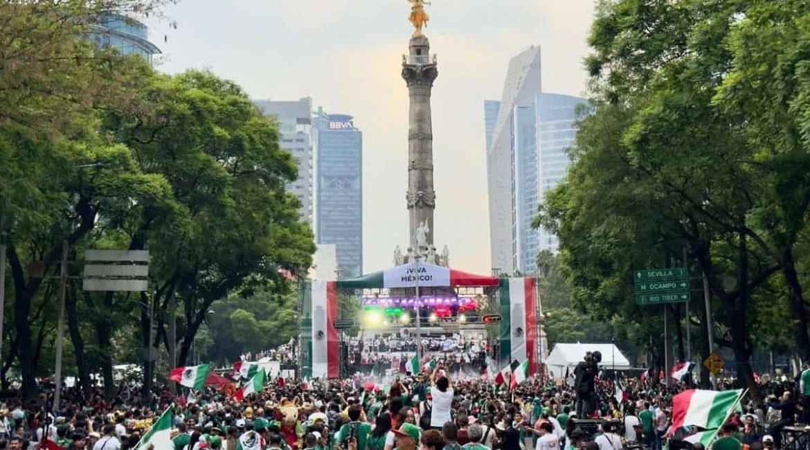 Reforma tuvo cierres viales y fiesta verde tras el triunfo de México
