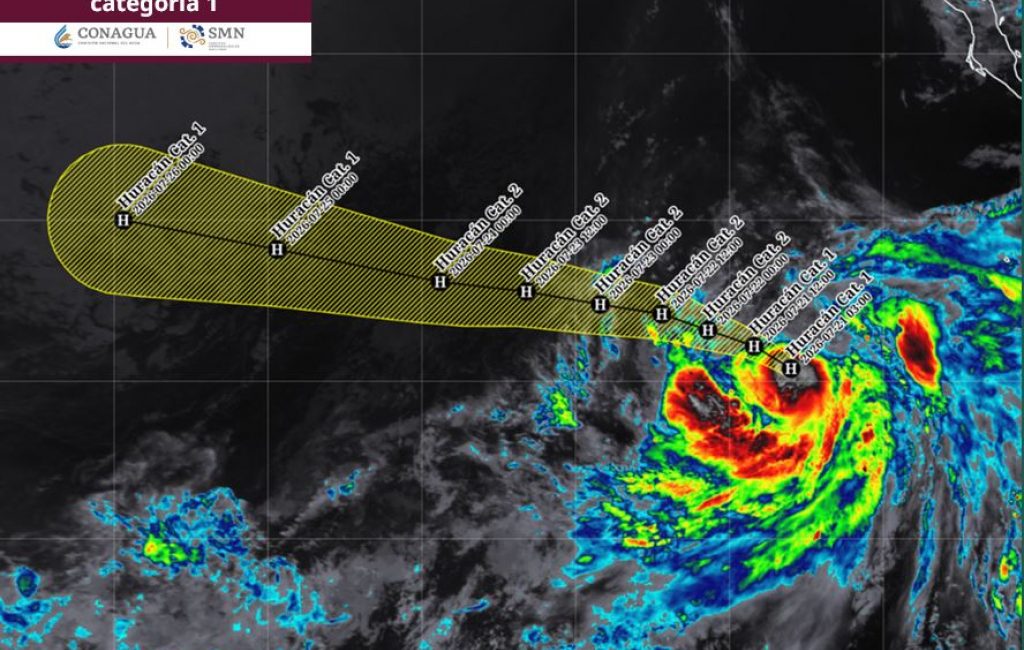 La tormenta Fausto evolucionó a huracán categoría 1 frente al Pacífico mexicano