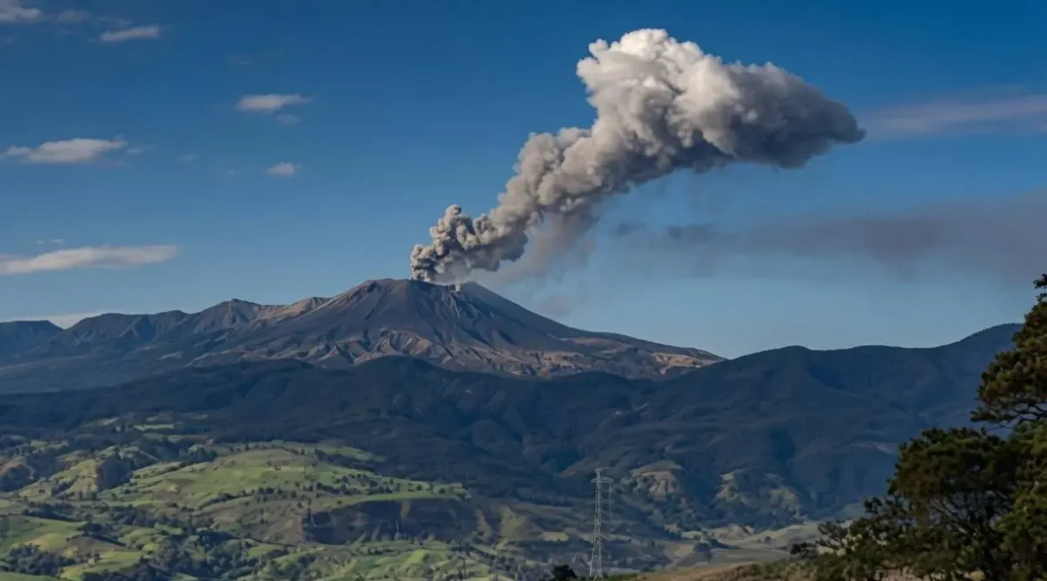 Volcán Puracé mantiene alerta naranja y emite ceniza hoy